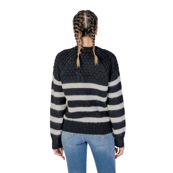 Only Black And White Recycled Polyester Women's Sweatshirt - Picture 2 of 4